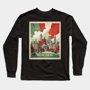 Montreal Canada Vintage Poster Tourism Long Sleeve T-Shirt